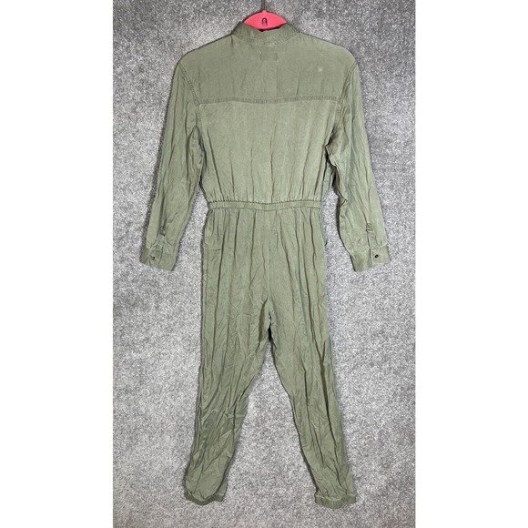 Old Navy Long Sleeve Jogger Leg Utility Jumpsuit Girls Size XL 14 Green Pockets - Picture 2 of 16